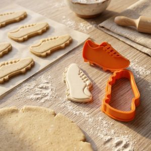 Kit Cortador de biscoitos + Carimbo - Chuteira de Futebol