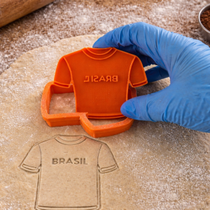 Kit Cortador de biscoitos + Carimbo - Camisa do Brasil