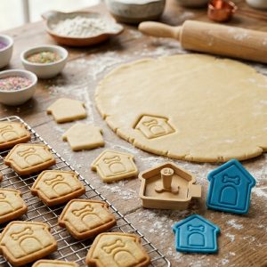 Conjunto  Cortador + Carimbo de Biscoito - Pets - Casinha