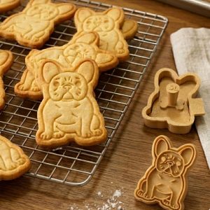 Conjunto  Cortador + Carimbo de Biscoito - Pets - Buldog Francês