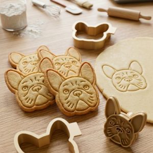 Conjunto  Cortador + Carimbo de Biscoito - Pets - Buldog Francês II